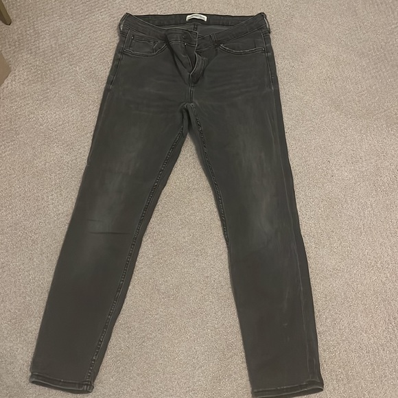 Zara Woman Premium Denim Collection High Rise Skinny Jeans Grey - Picture 10 of 10